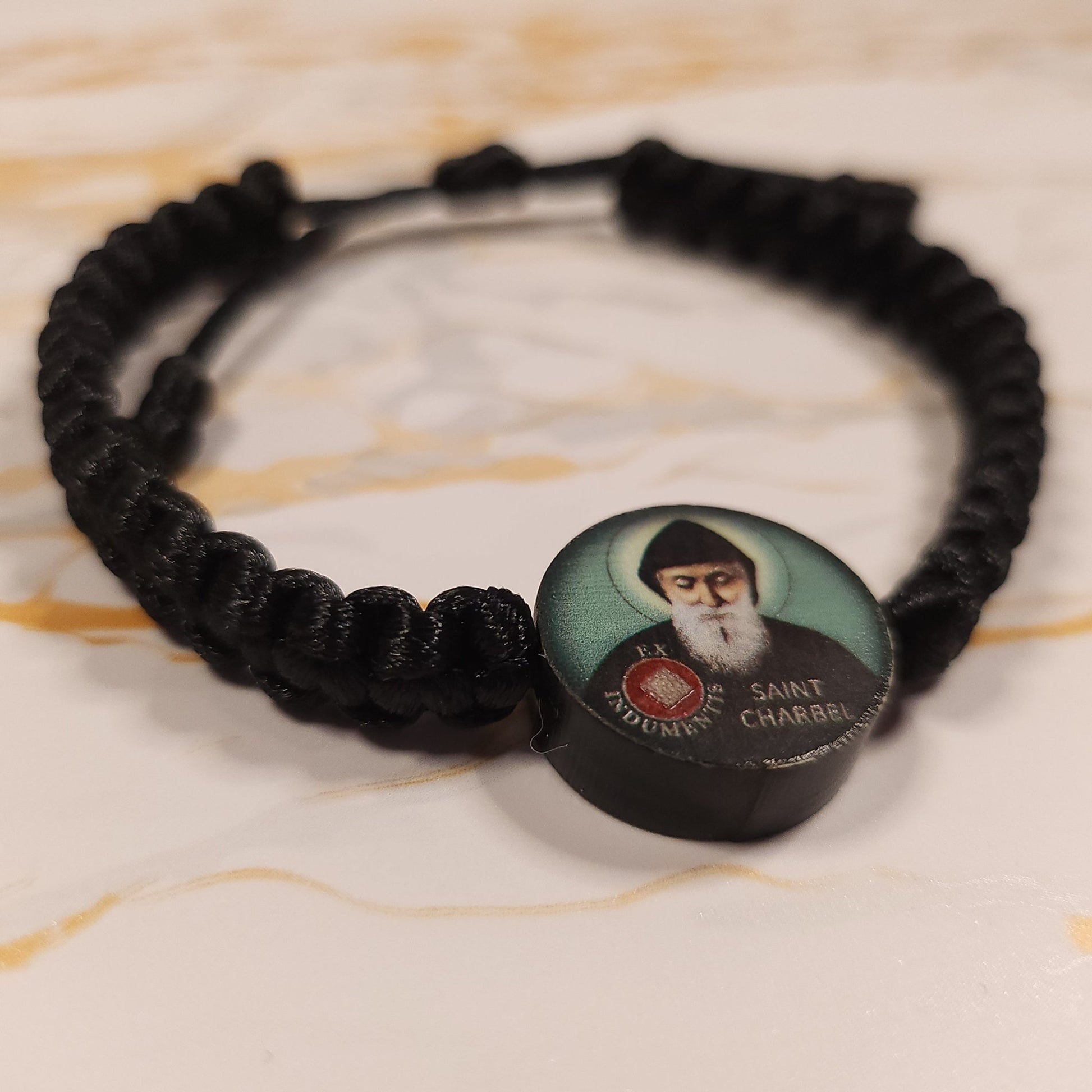 Saint Charbel Wooden Treasure Box (include relic bracelet) - Our Lady of Gifts