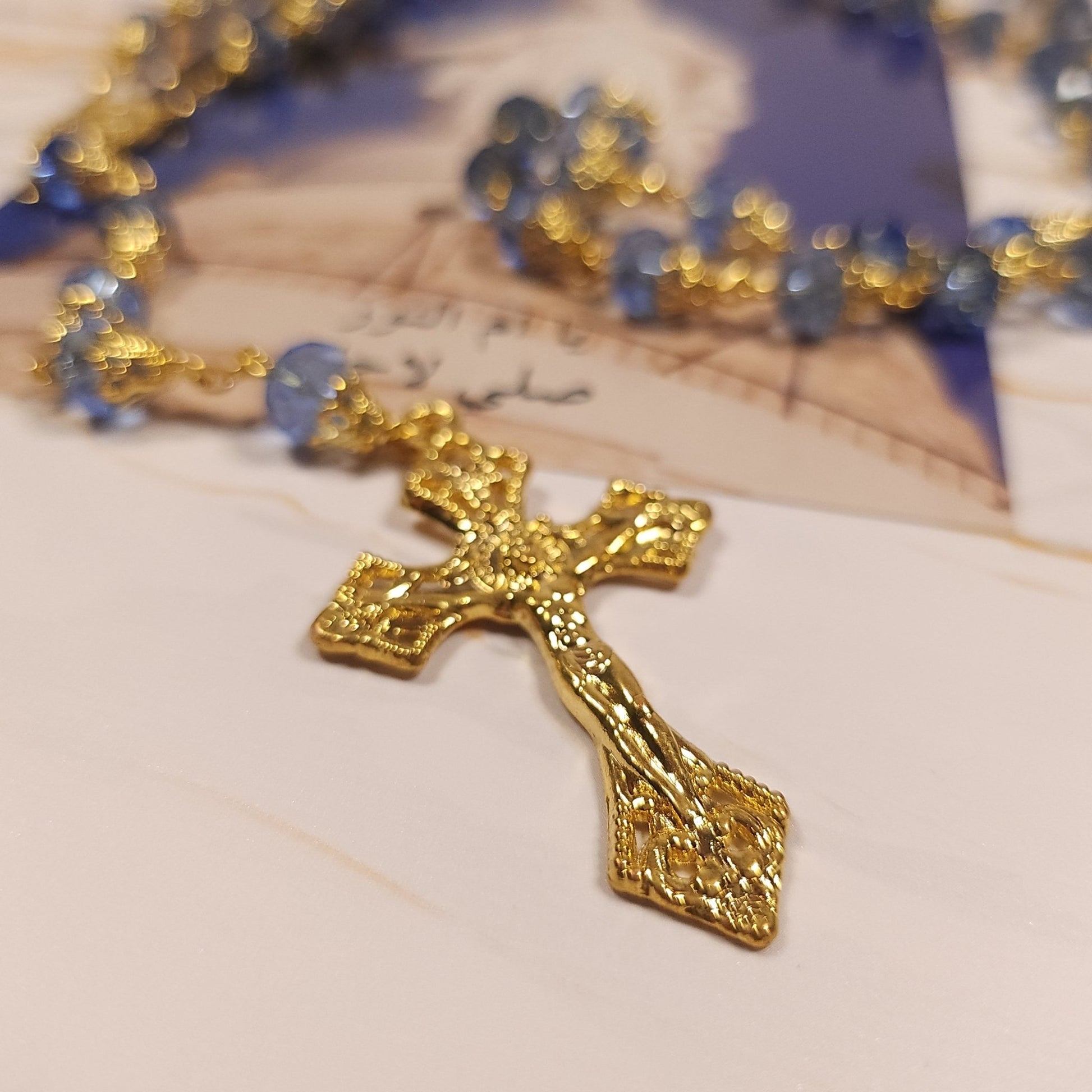 The Marian Box - (Rosary, Prayer cards, third class relics, water from Lourdes, Oil ...) - Our Lady of Gifts