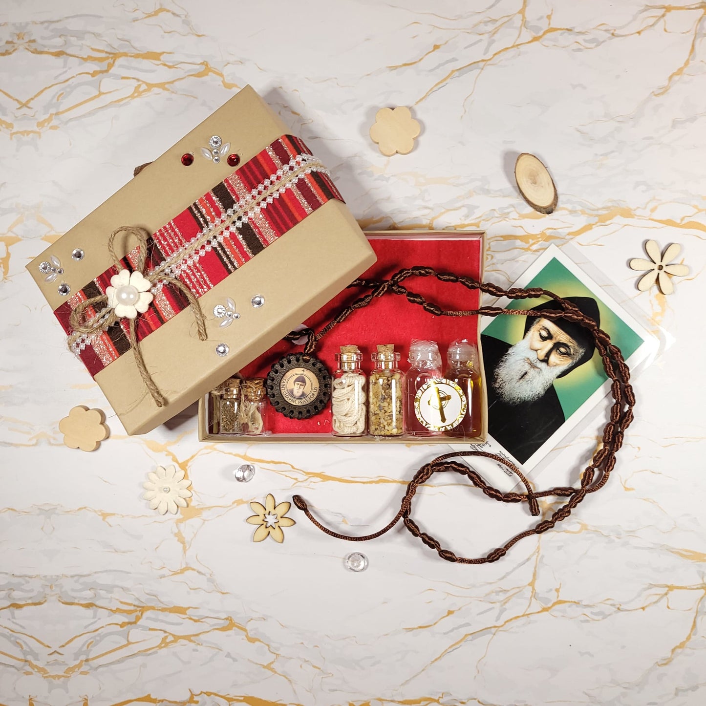 Saint Charbel Gift Box (Relic Chaplet) - Our Lady of Gifts