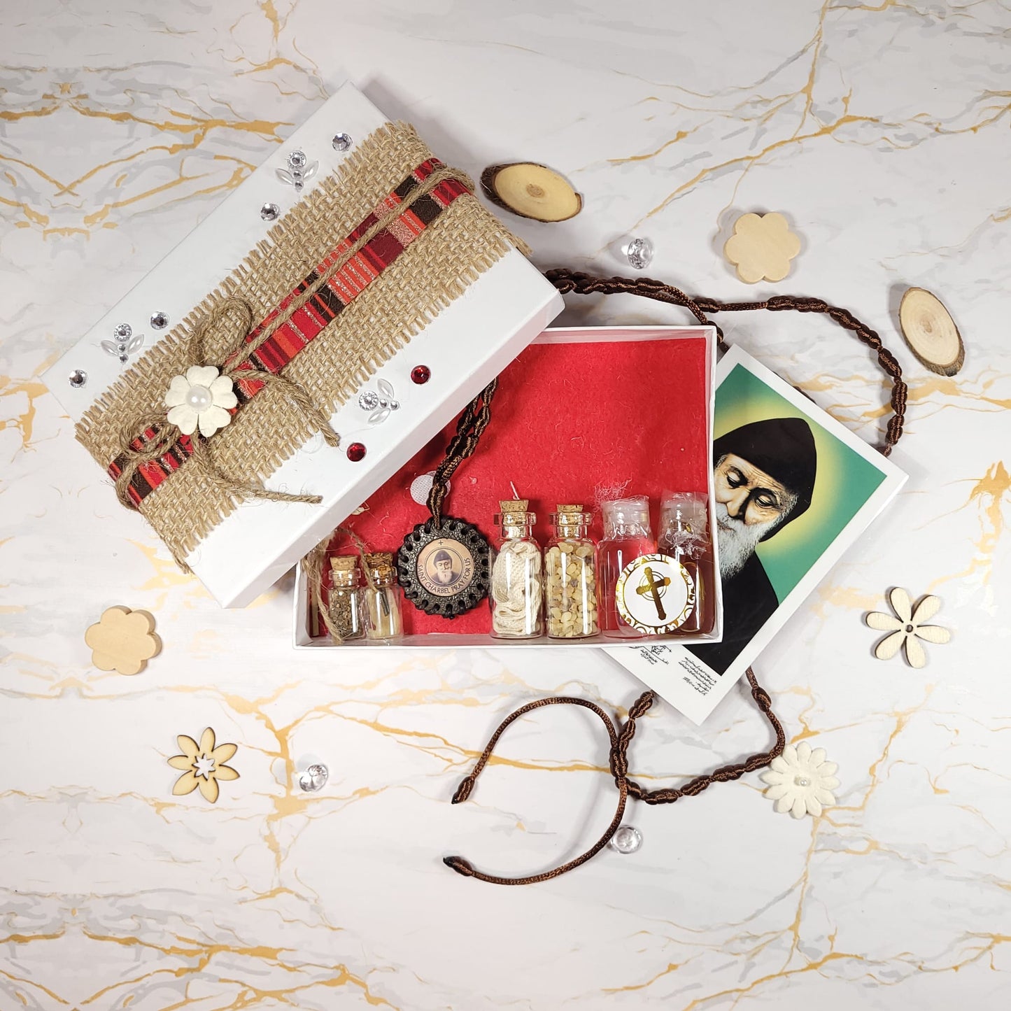 Saint Charbel Gift Box (Relic Chaplet) - Our Lady of Gifts