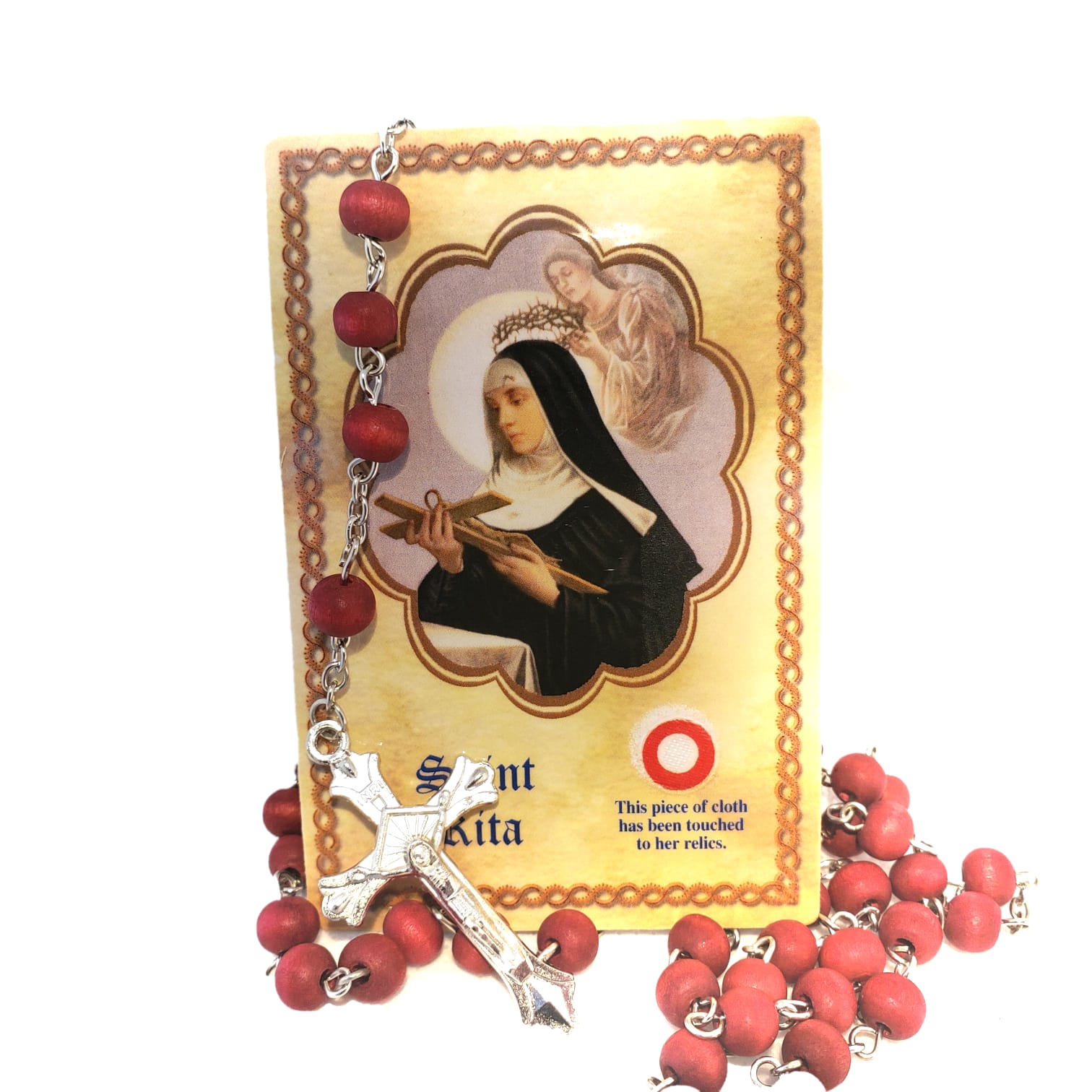 Saint Rita set of oil, water, rose incense, roses and relic card - Our Lady of Gifts
