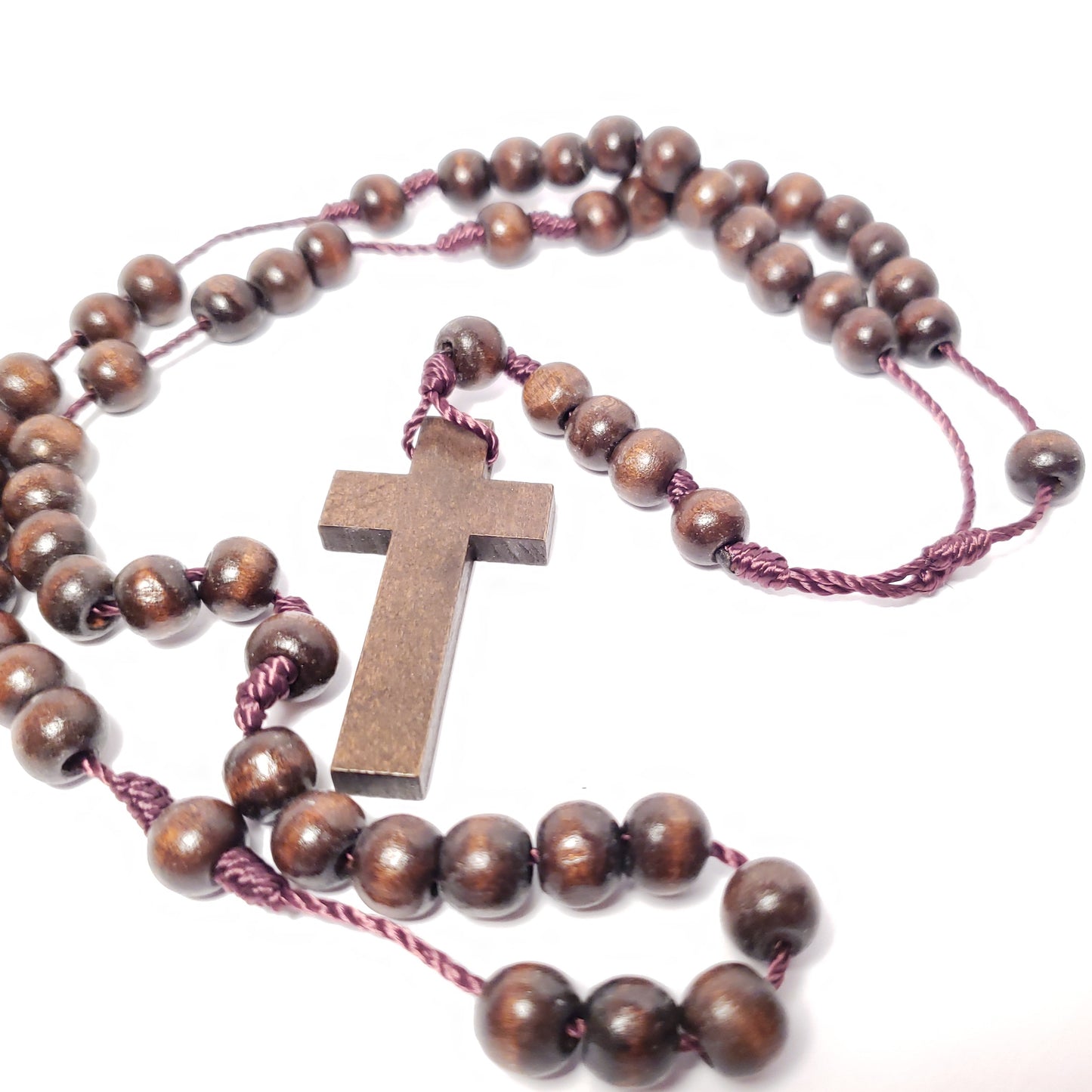 Saint Charbel & Jesus wood rosary - Our Lady of Gifts 