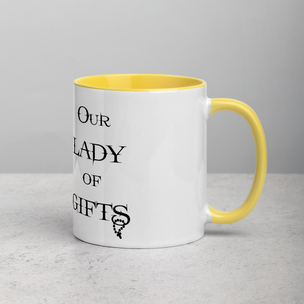 Our Lady of Gifts Mug with Color Inside - Our Lady of Gifts 